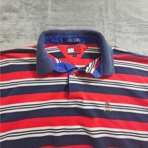 Vintage Tommy Hilfiger Striped Polo 100% Cotton Size L